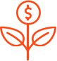 plant icon with dollar sign