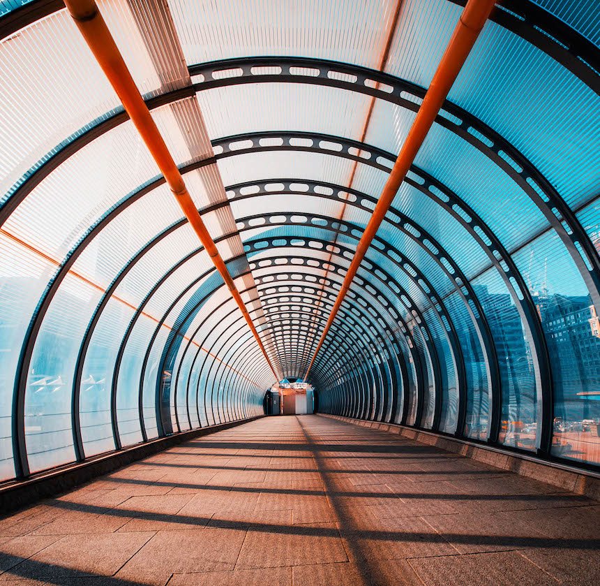 multi-color transparent tunnel