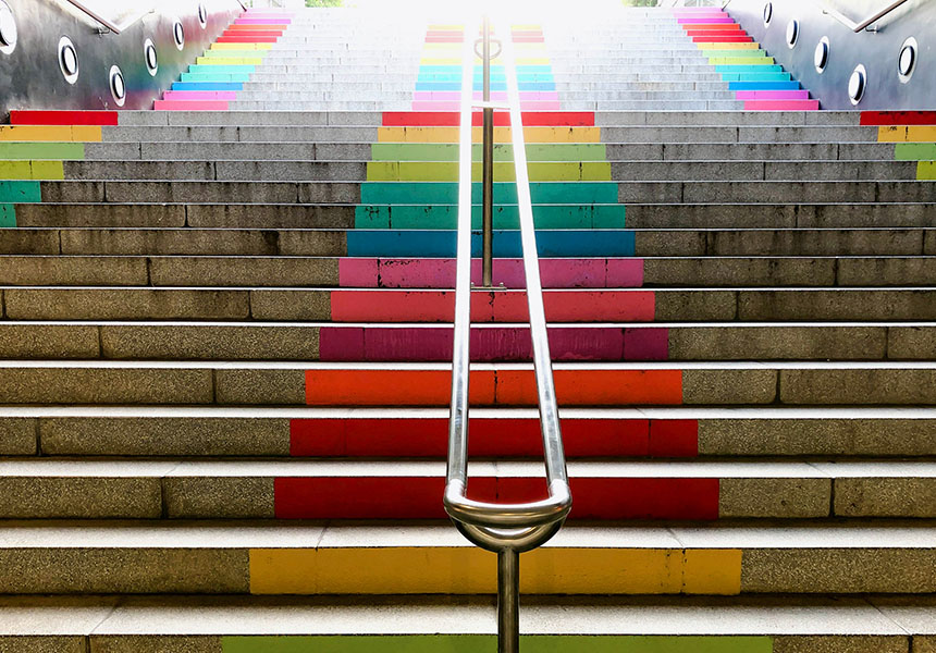 Bunte Treppe